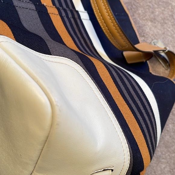 Hadley Multi Color Stripe Coach Bag - Picture 11 of 13